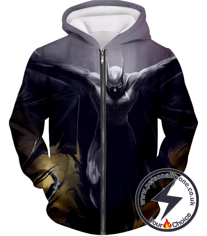 Batman the Dark Knight Action Super Cool Graphic Zip Up Hoodie